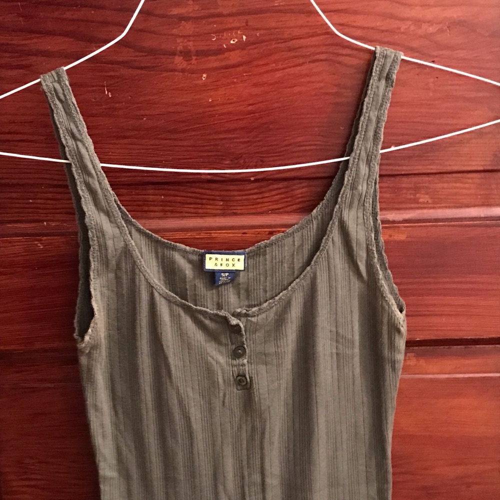 Olive green tank top